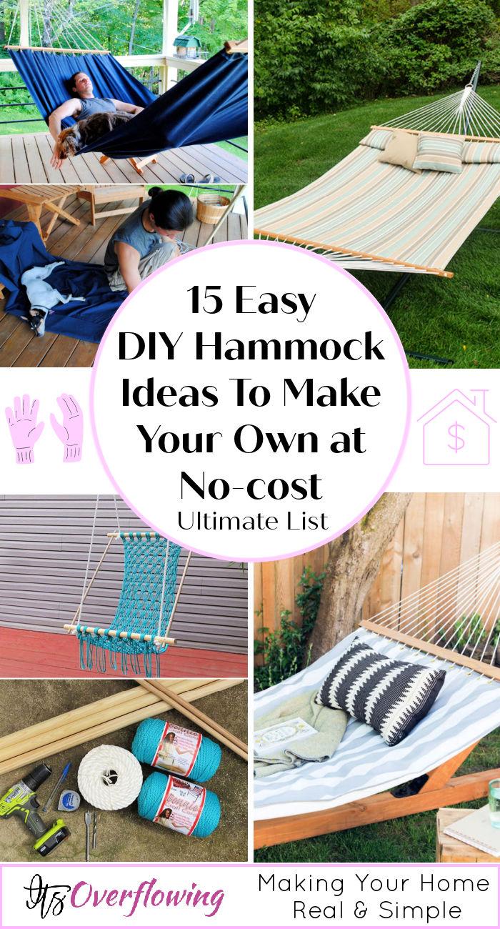 15 Easy DIY Hammock Ideas To Make Your Own at No cost