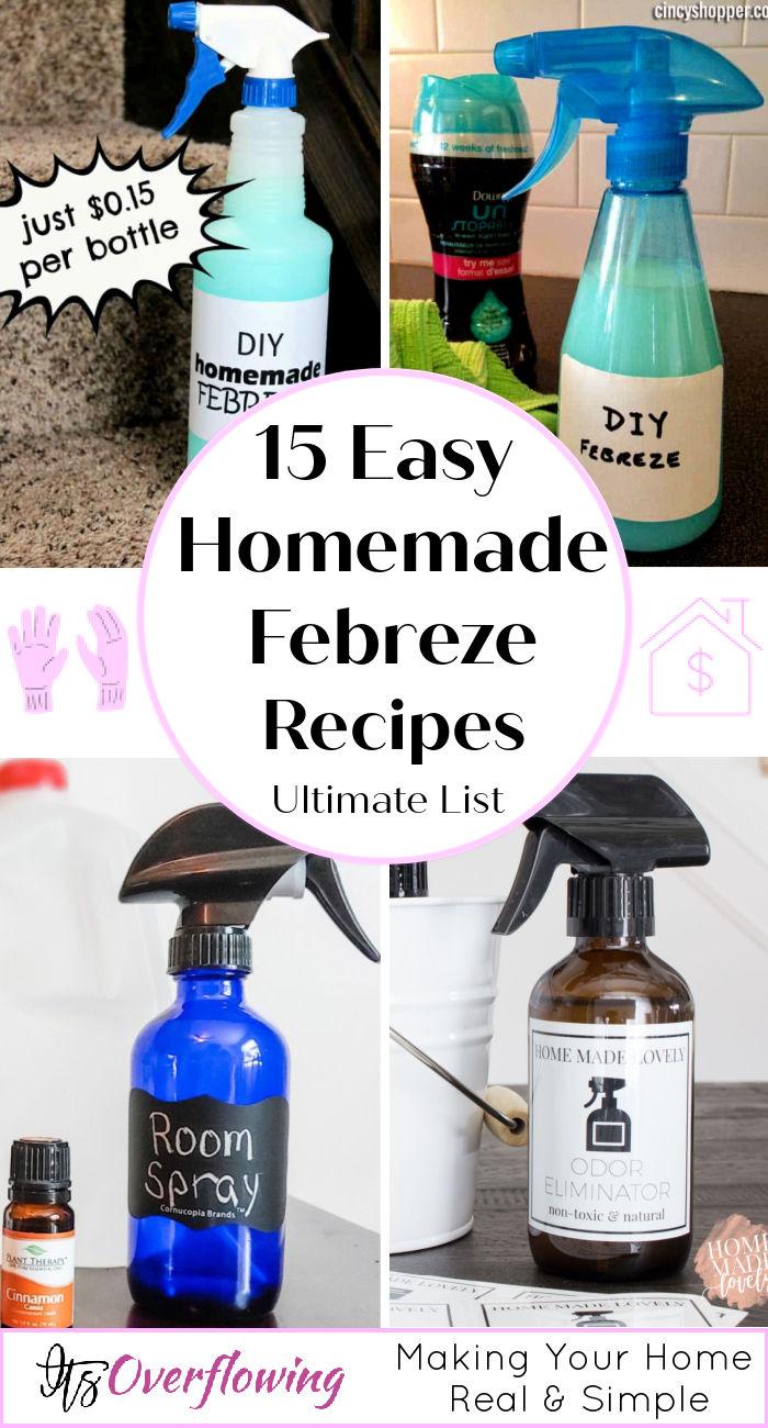 Homemade Febreze (15 Easy DIY Febreze Recipes)