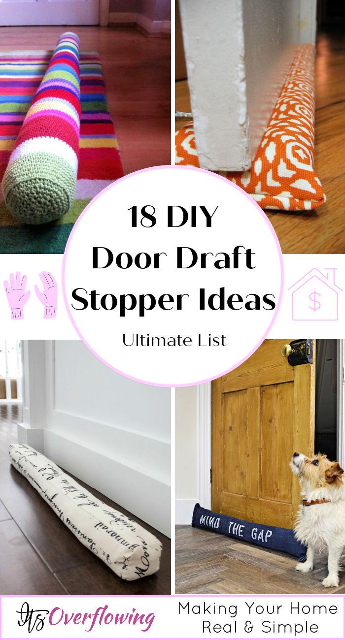 18 Easy DIY Door Draft Stopper Ideas - how to make a draft stopper - diy draft stopper