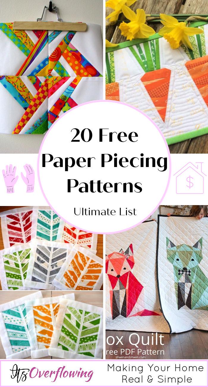 20 Free Paper Piecing Patterns for Beginners