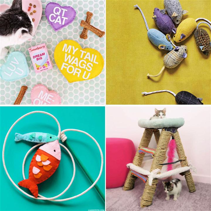 25 Homemade DIY Cat Toys That Are Easy 