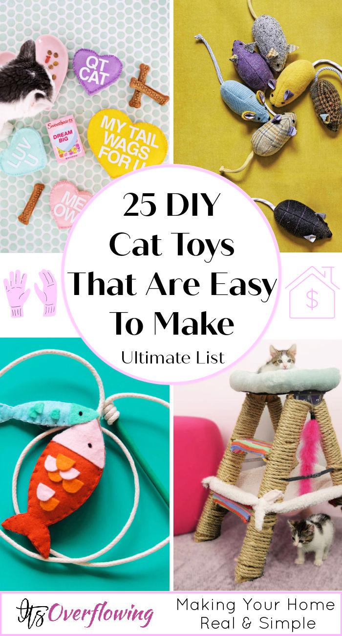 25 DIY Cat Toys That Are Easy To Make - Homemade Cat Toys - DIY kitten Toys