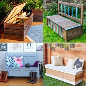 25 Easy To Build DIY Storage Bench Plans - diy bench with storage