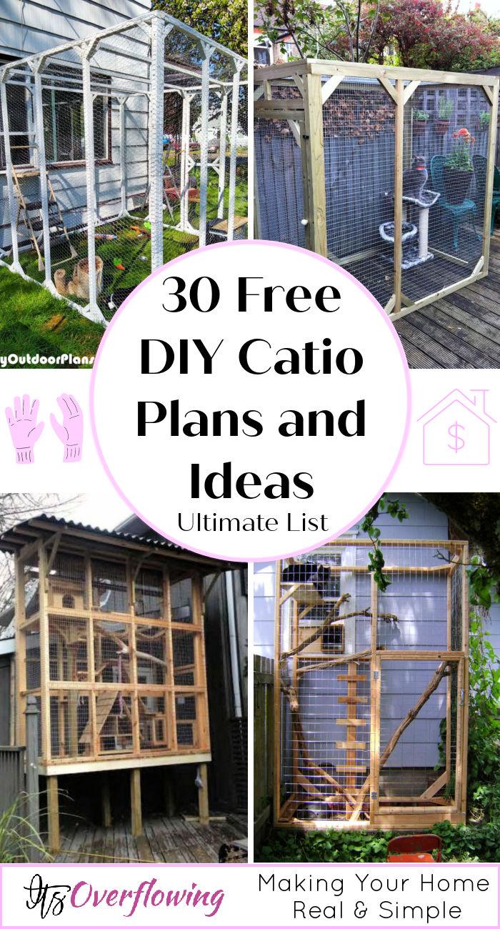 30 Free DIY Catio Plans and Ideas - DIY outdoor cat enclosure plans - how to build a catio