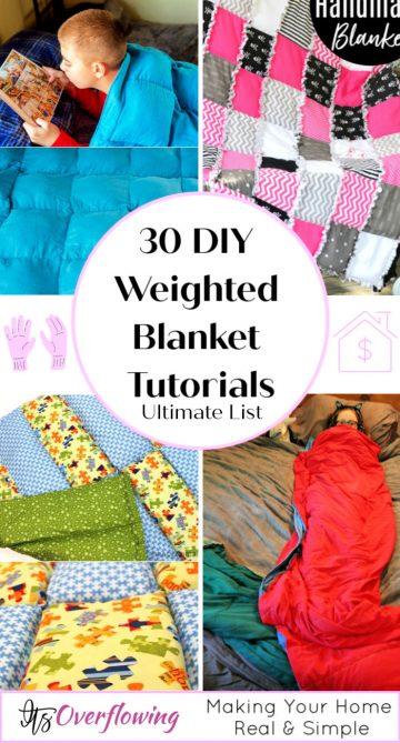 30 Free DIY Weighted Blanket Tutorials To Make at Home