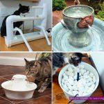 7 DIY Cat Fountain Ideas - how to make a cat water fountain -DIY Cat Water Fountains - DIY cat projects