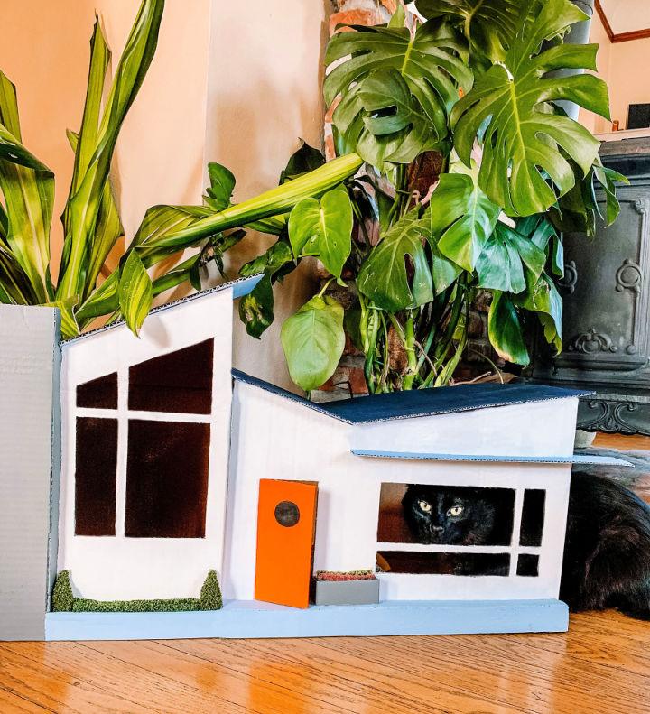 Make a Cardboard Cat House Step by Step