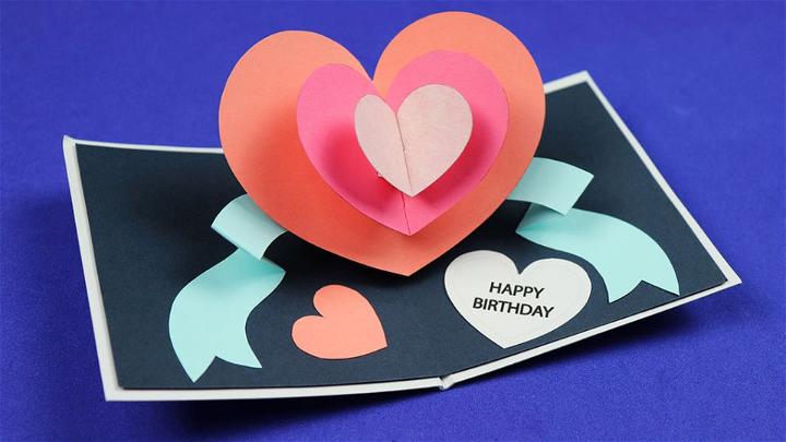 Making a Pop Up Heart Birthday Card