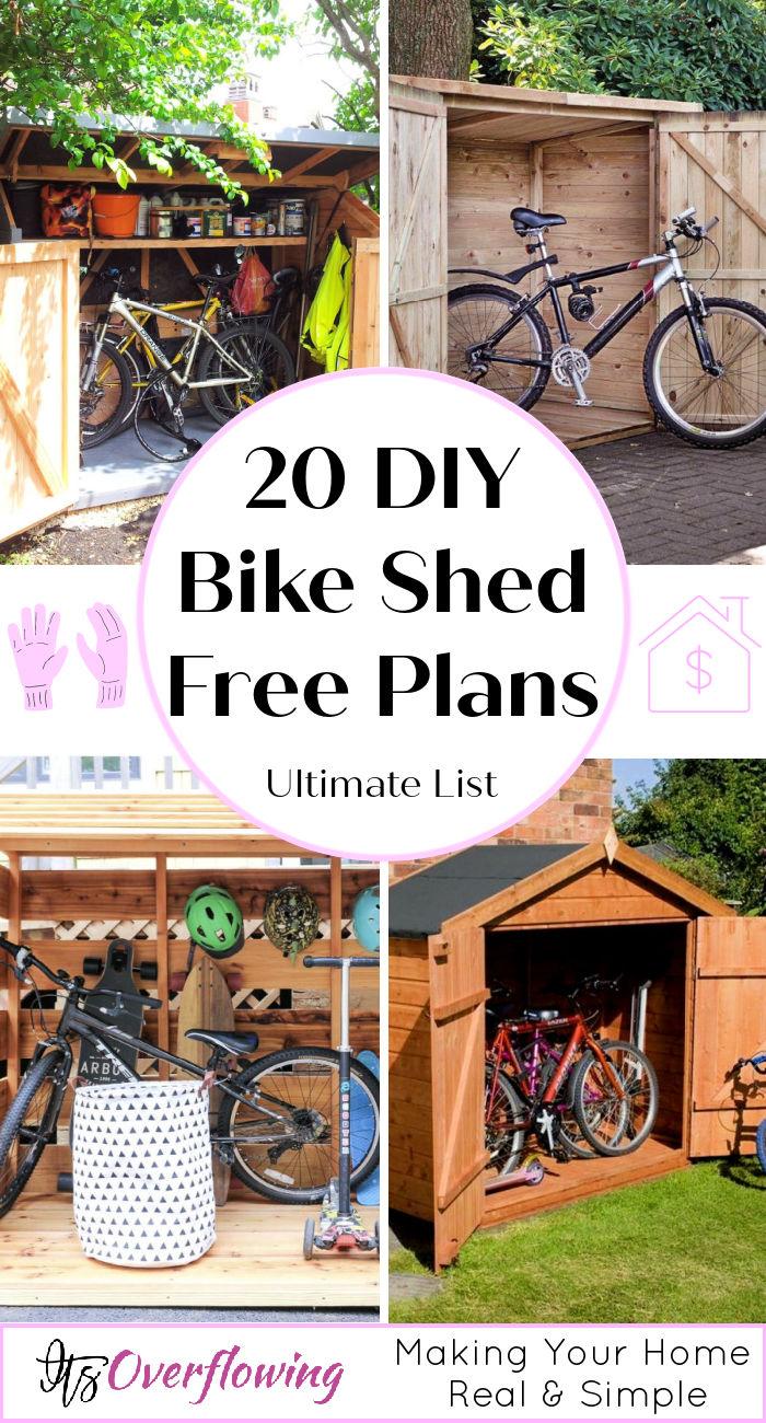 20 Free DIY Bike Shed Plans