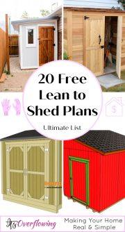 20 Free Lean to Shed Plans (Detailed Instructions PDF)