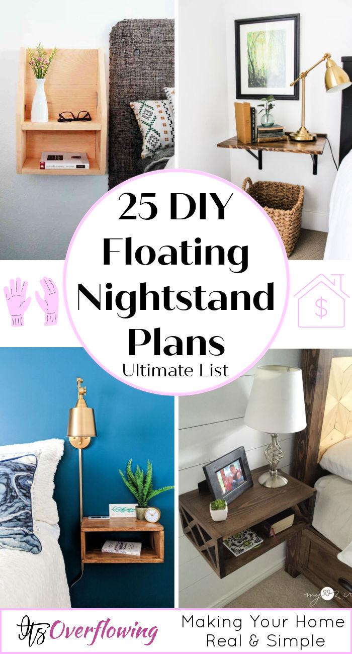 25 Easy to Build DIY Floating Nightstand or Side Table Ideas