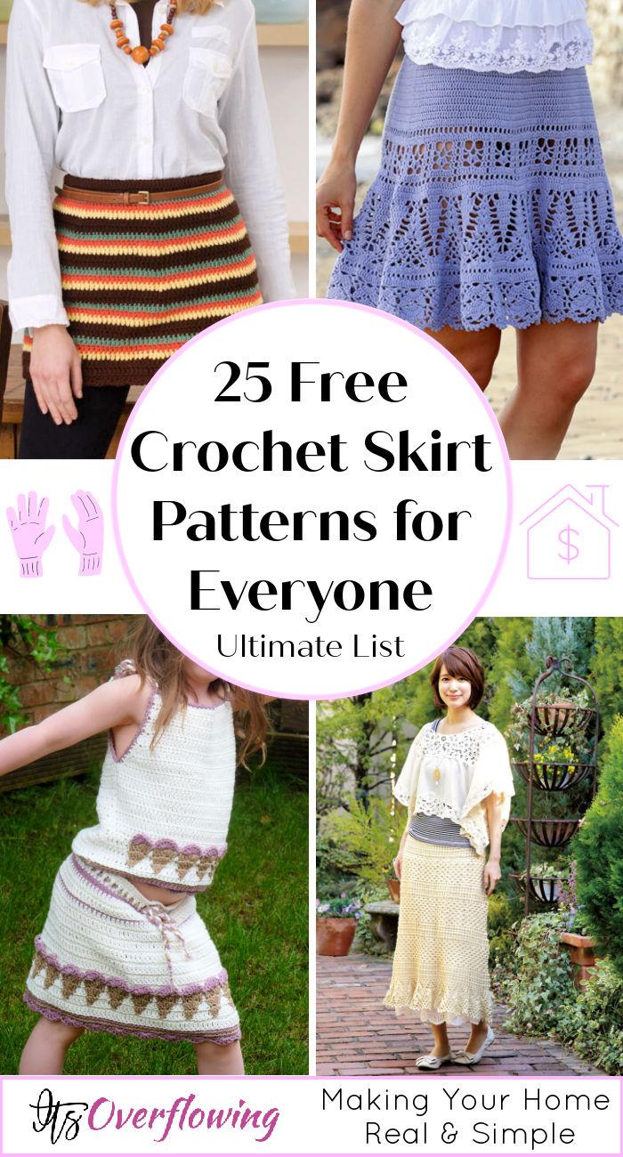 25 Free Crochet Skirt Patterns for Everyone - Simple and Free Crochet Skirt Pattern