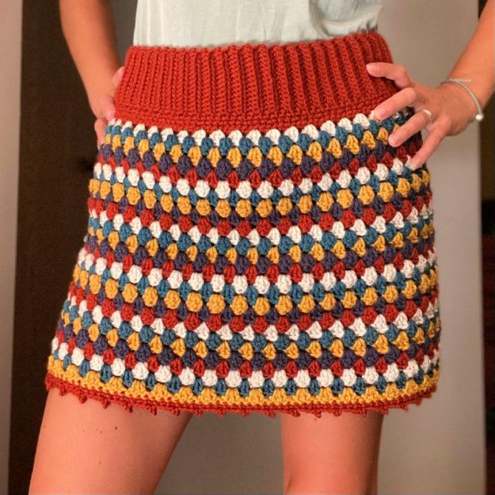 Adorable Crochet Granny Stripe Skirt Pattern