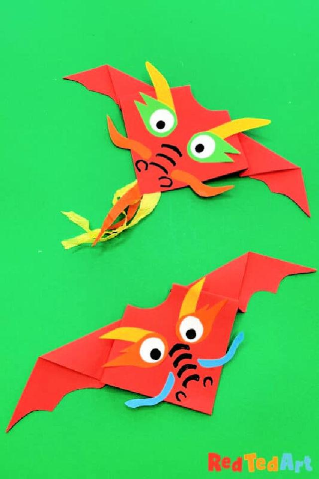 Easy Origami Dragon for Kids