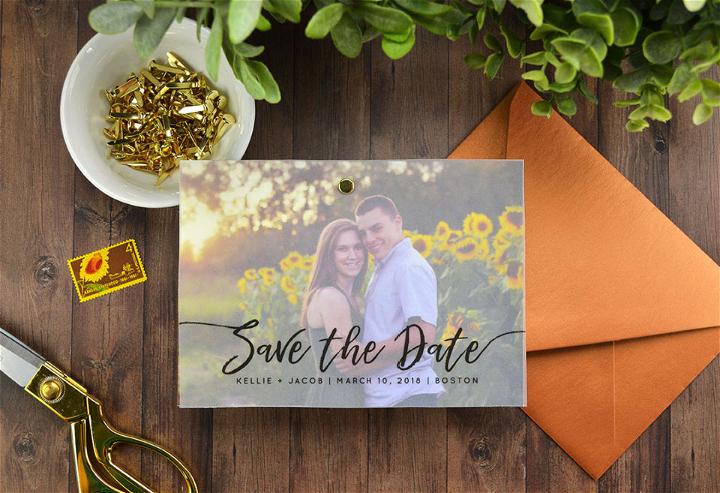 How to Make Wooden Slice Save the Date