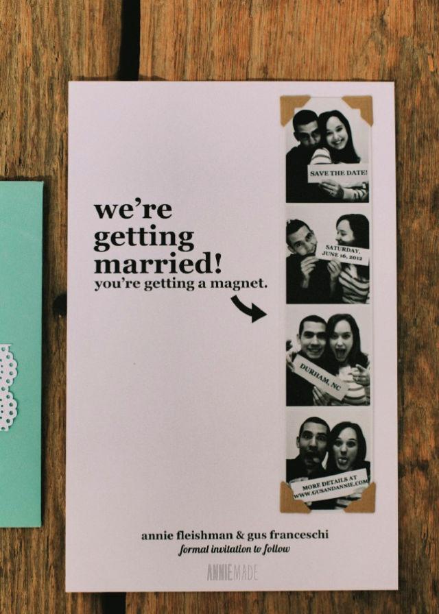 Photostrip Magnet Save the Dates With Free Templates