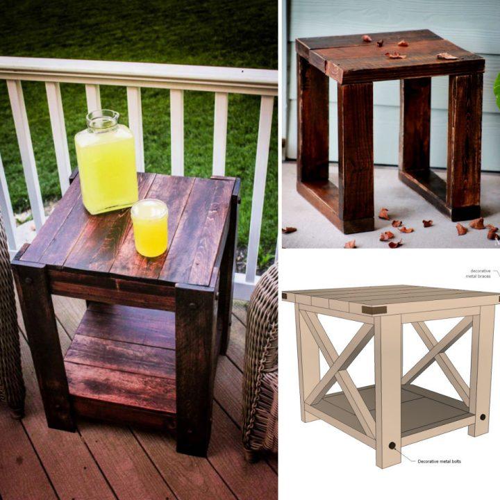 Its Overflowing DIY Home Decor Projects DIY Crafts   12 Free Rustic End Tables That You Can Easily DIY By Yourself 720x720 