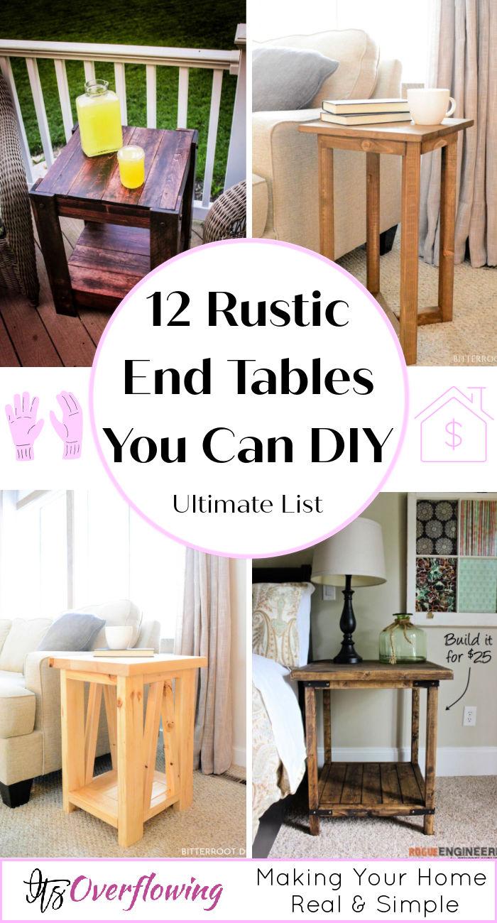 12 Rustic End Tables That You Can Easily DIY by Yourself
