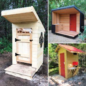 15 Free Outhouse Plans To Build an Outhouse Cheaply by Yourself