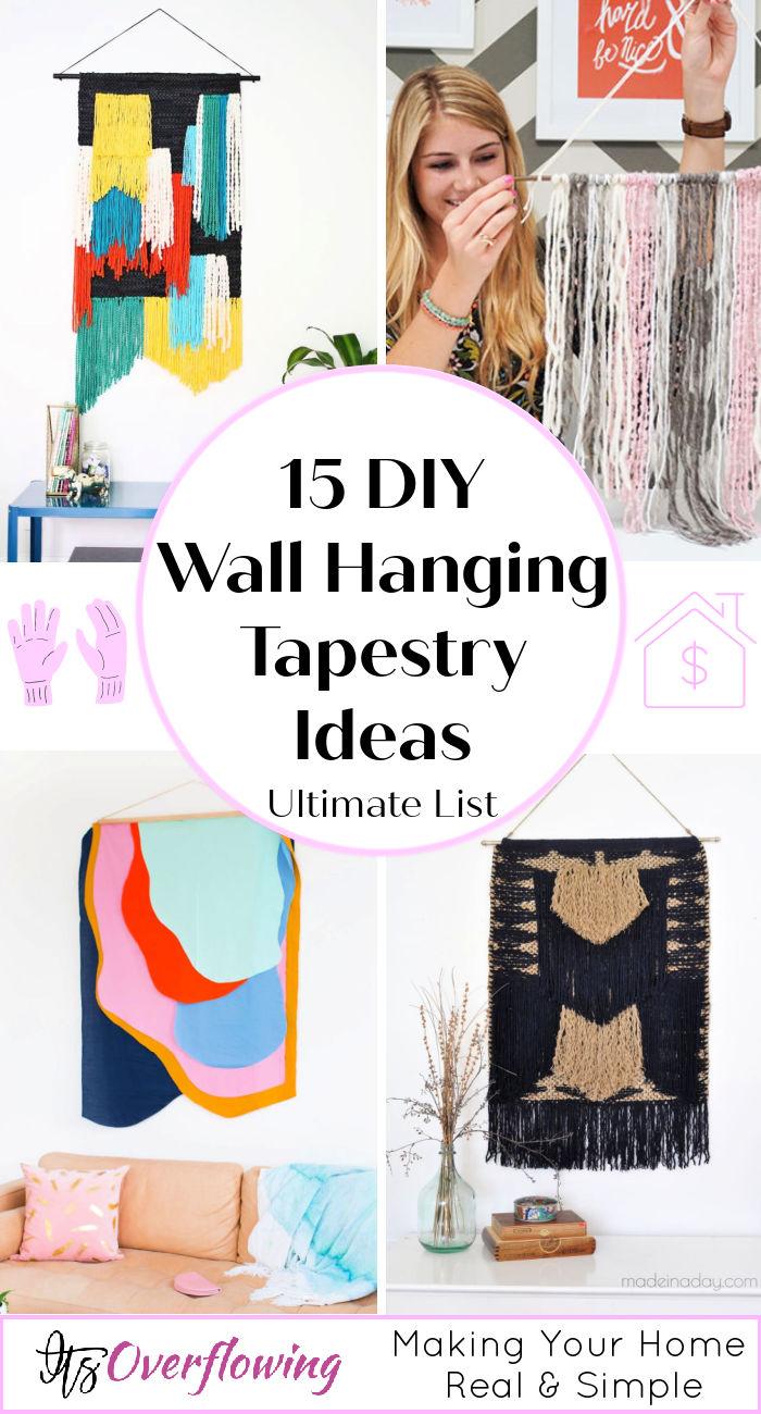 15 Unique DIY Wall Hanging Tapestry Ideas for Wall Decor