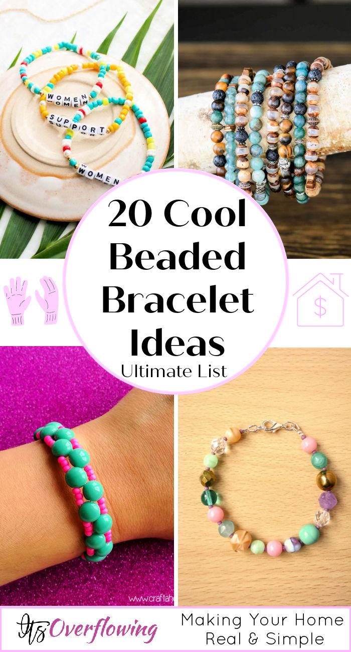 Amazon.com: ZMANYIJEW Kawaii Bracelets Set Crystal Beads Pearl Bracelets  Cute Cartoon Elastic Beaded Bracelets for Girls (Blue, Bronze): Clothing,  Shoes & Jewelry