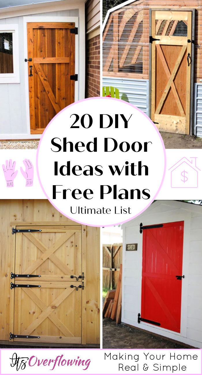 20 DIY Shed Door Ideas (Free Plans) - How to Build a Shed Door