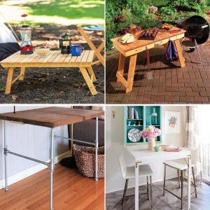 20 Easy DIY Folding Table Plans To Build A Collapsible Table at Home