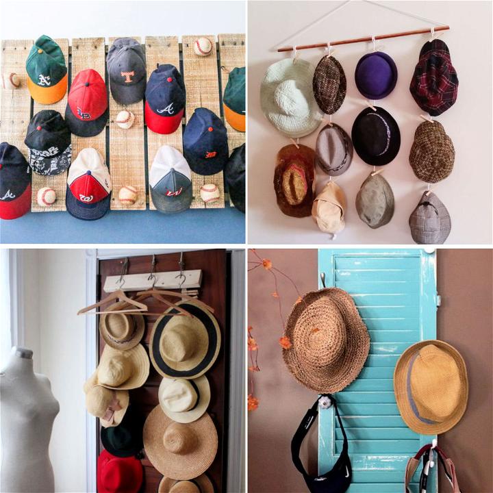 Resultado de imagen para organizador para colgar gorras  Storage closet  organization, Diy hat storage, Hanging hats