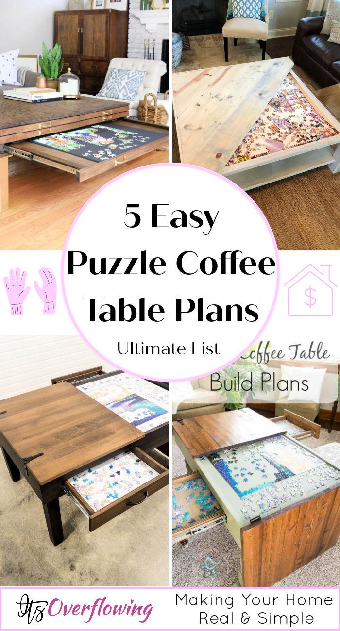5 Easy and Quick Puzzle Coffee Table Plans