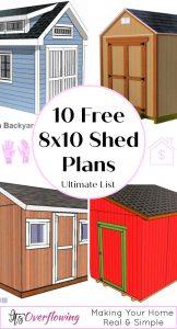 8x10 Shed Plans with Materials List