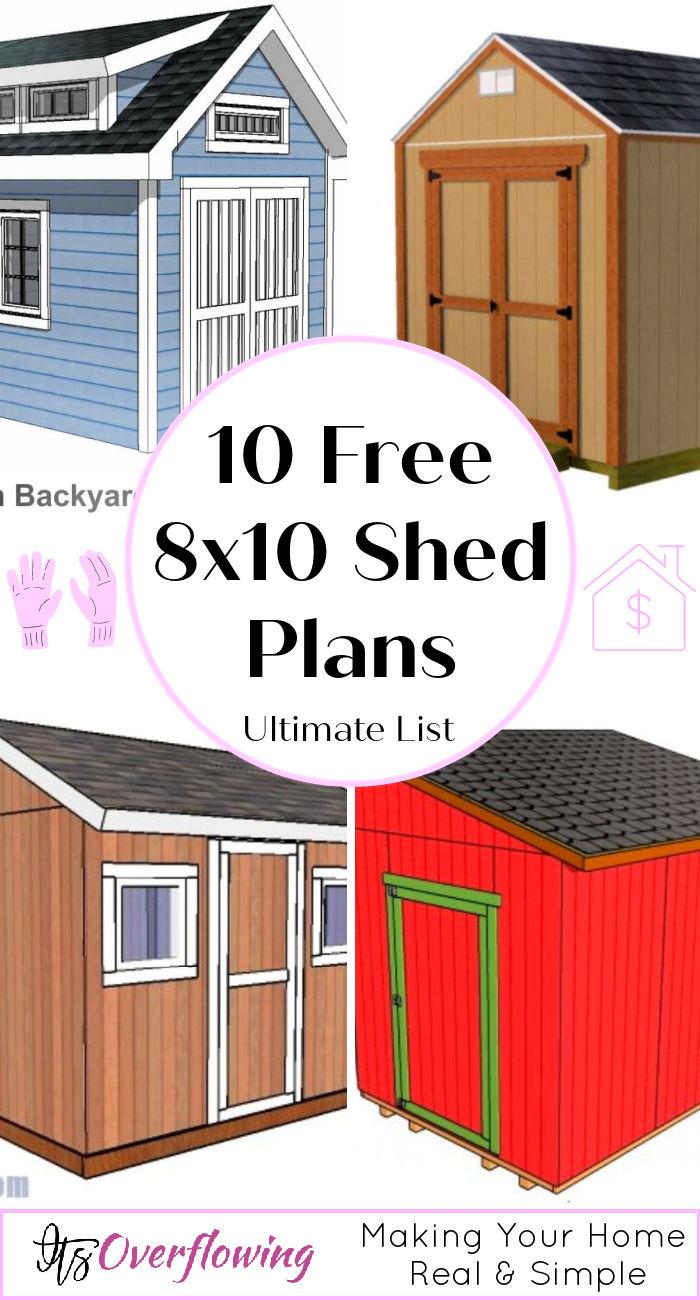8x10 Shed Plans with Materials List  - Free Shed Plans 8x10