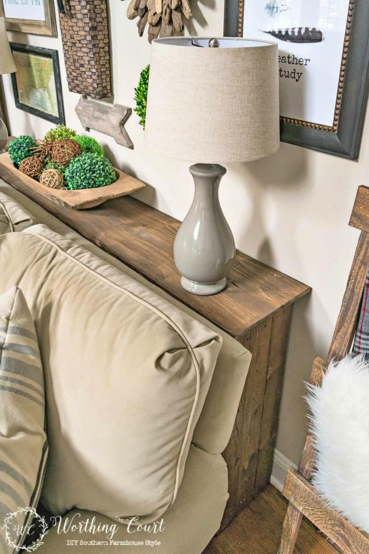 Beautiful DIY Rustic Sofa Table