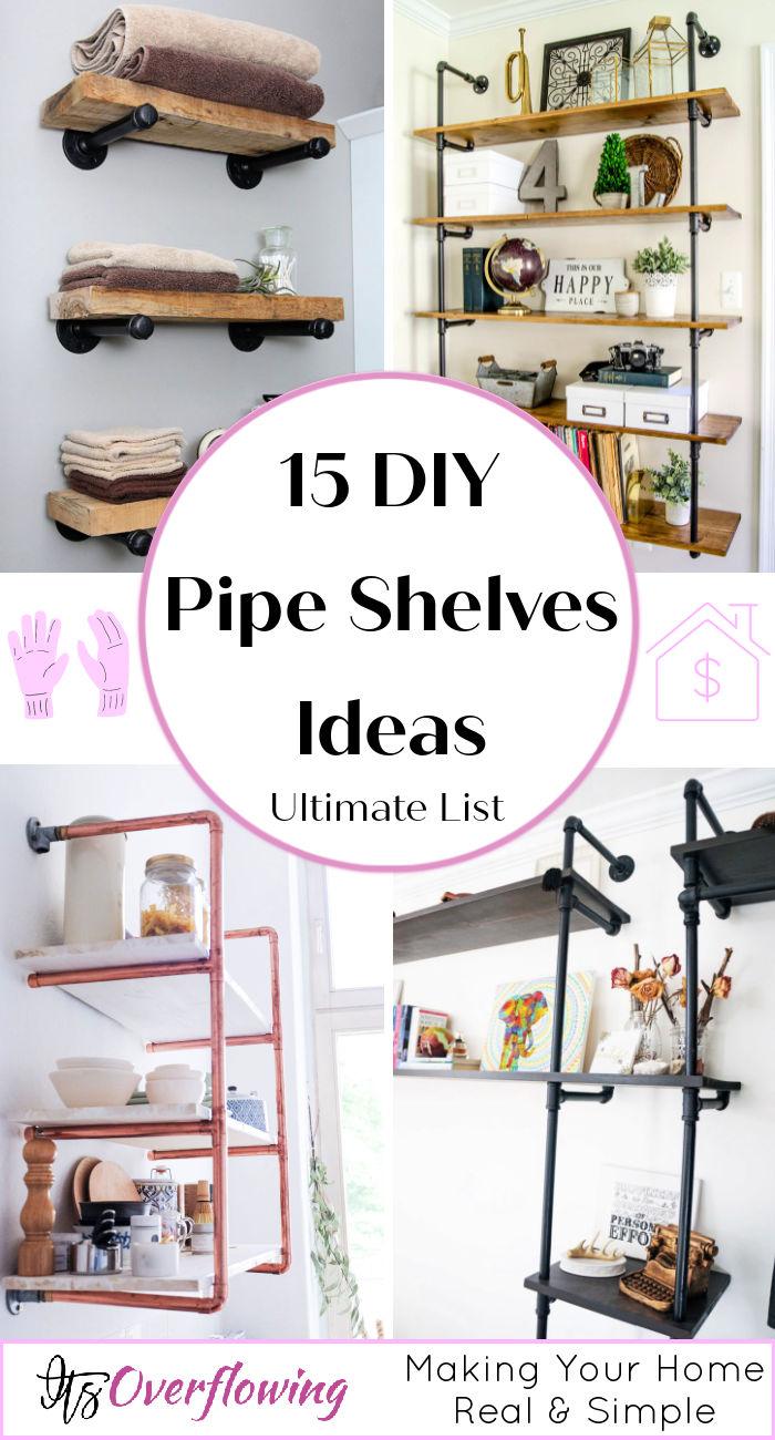 15 diy pipe shelves - industrial pipe shelving ideas