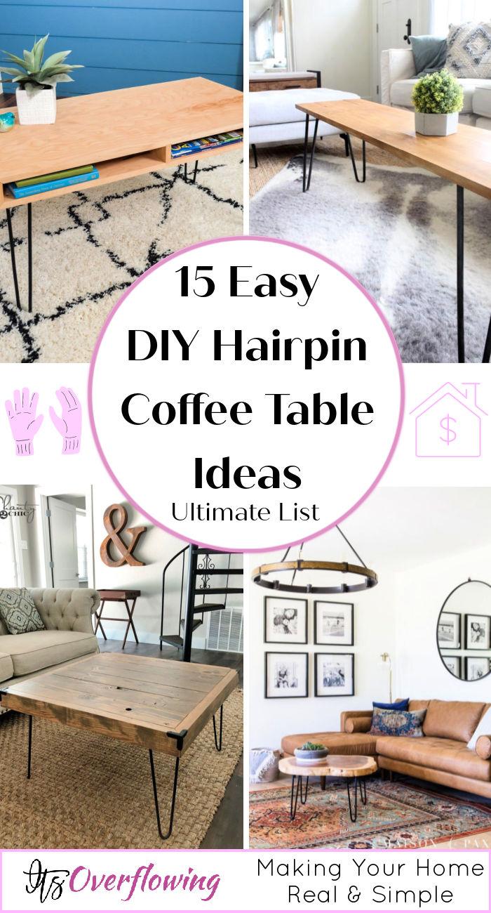 15 Easy DIY Hairpin Coffee Table Ideas