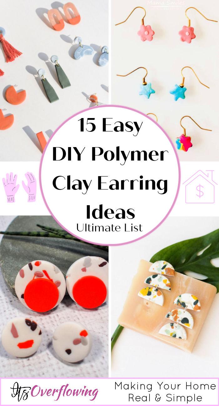 15 Easy DIY Polymer Clay Earring Ideas