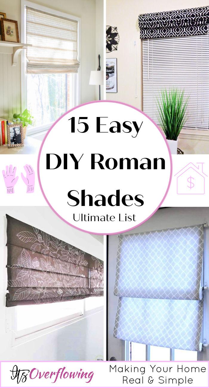15 diy roman shades - how to make roman shades