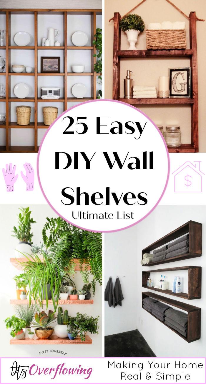 homemade diy wall shelves to build at a low budget