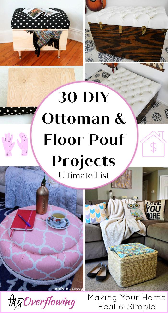 30 easy diy ottoman ideas to make your own ottoman