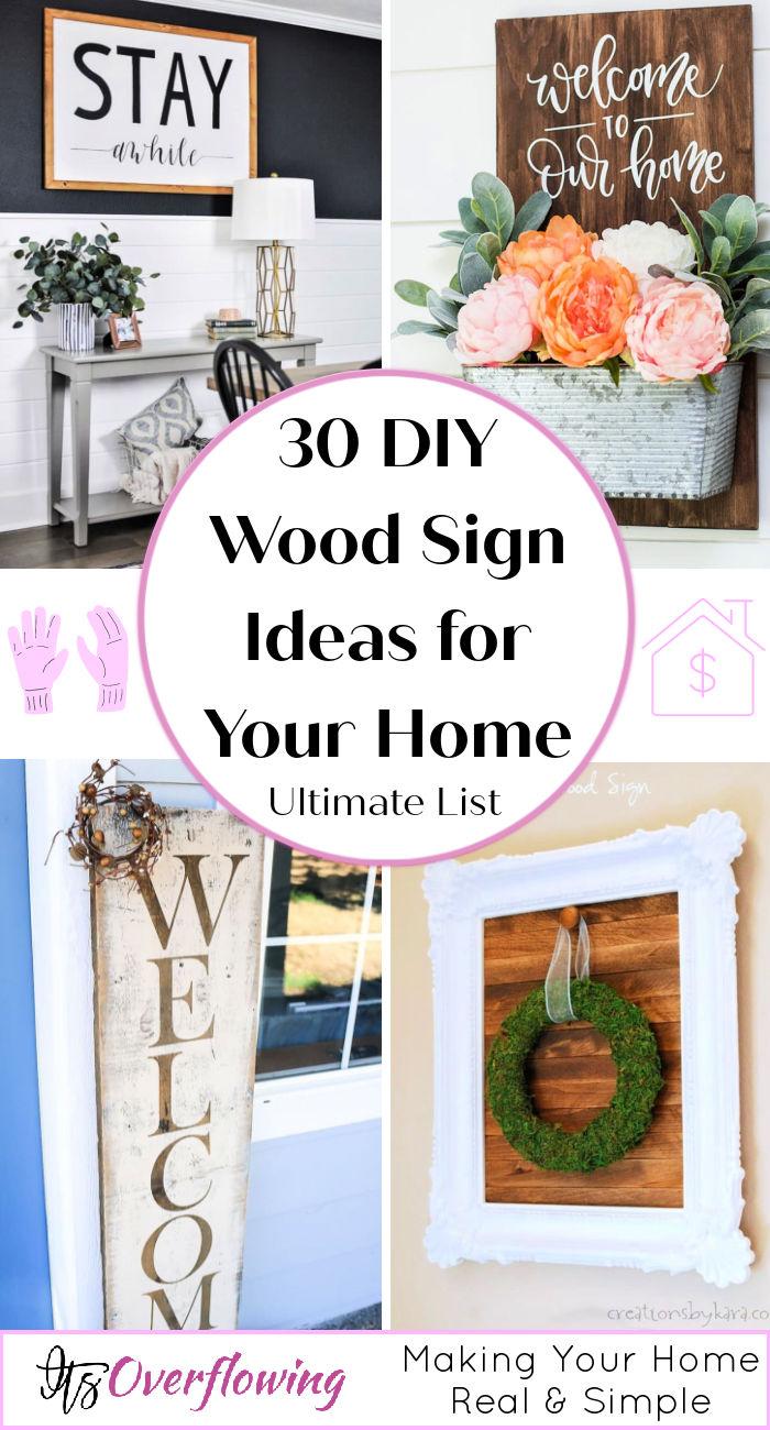 30 DIY Wood Sign Ideas for Your Home30 homemade diy wood signs you can make