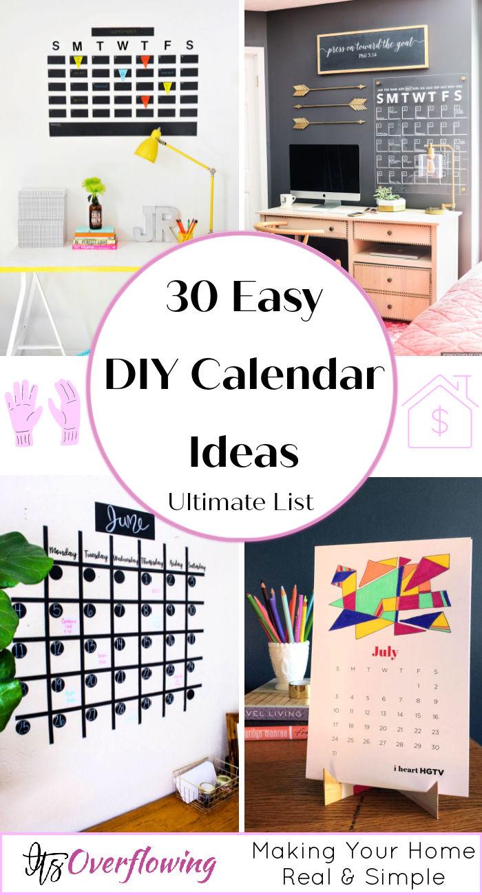 30 Easy DIY Calendar Ideas
