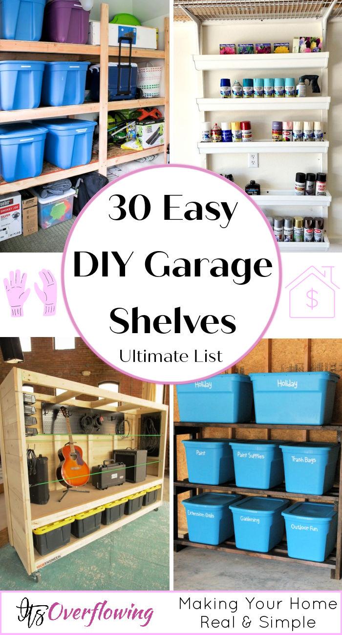 30 helpful diy garage shelves that are cheap to build