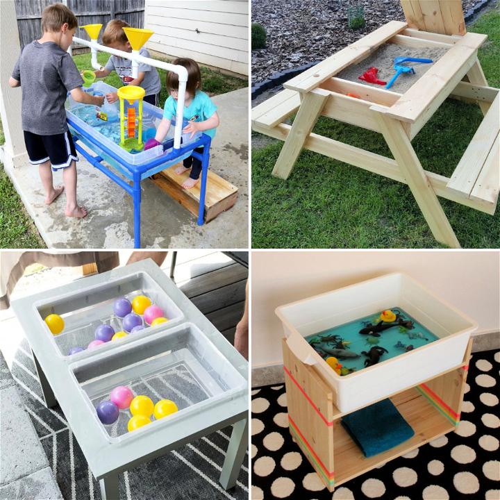 30 Homemade DIY Sensory Table Plans (How to Build)