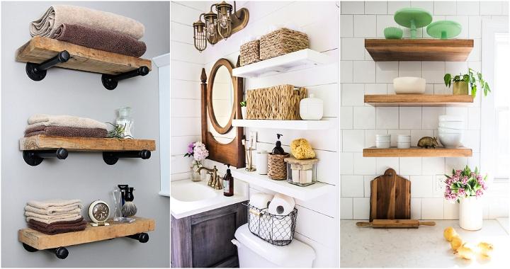 diy bathroom floating shelves ideas