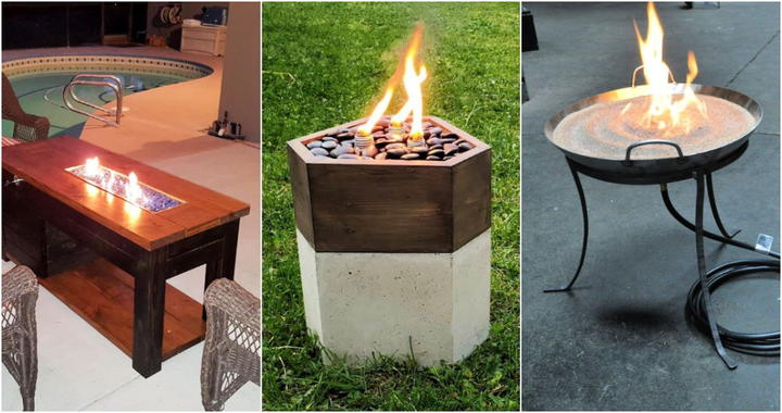 diy gas fire pit plans and projects