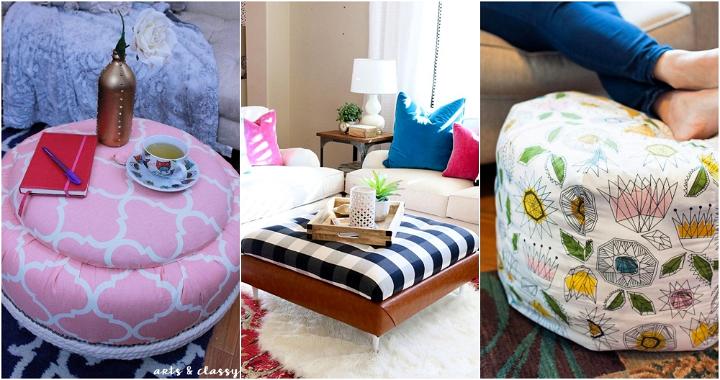 diy ottoman floor pouf projects and ideas