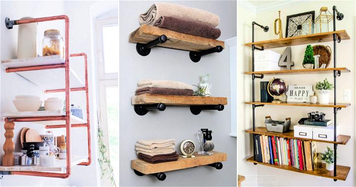 diy pipe shelves ideas and projects