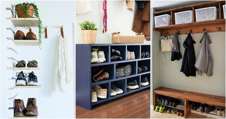 easy entryway shoe storage ideas and plans