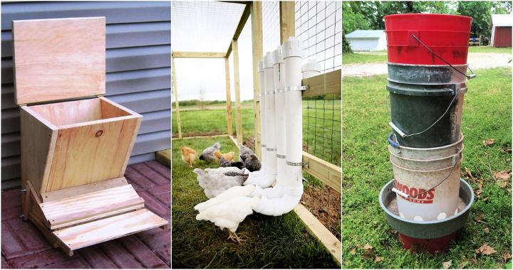 free diy chicken feeder ideas and projects