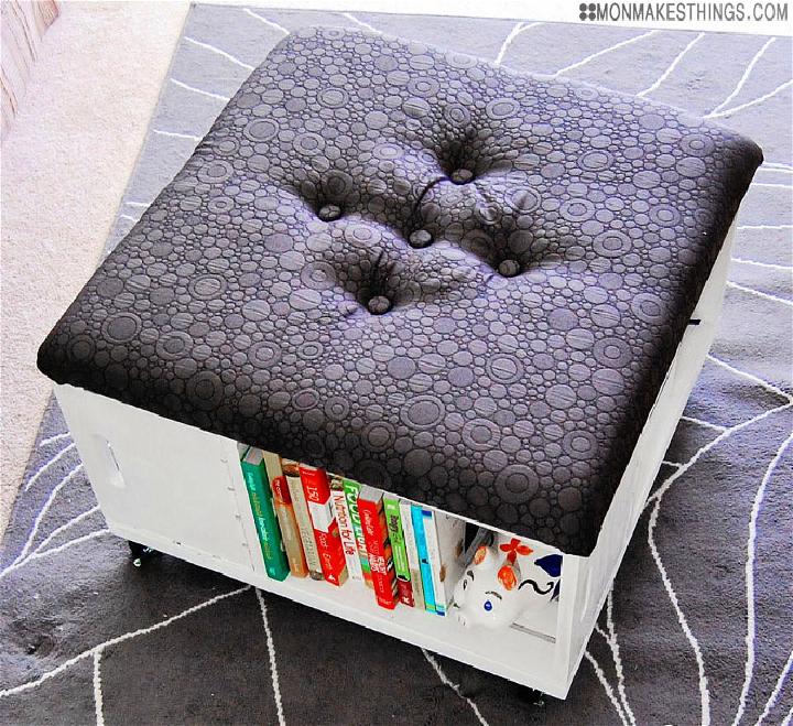 Homemade Storage Ottoman With Crates