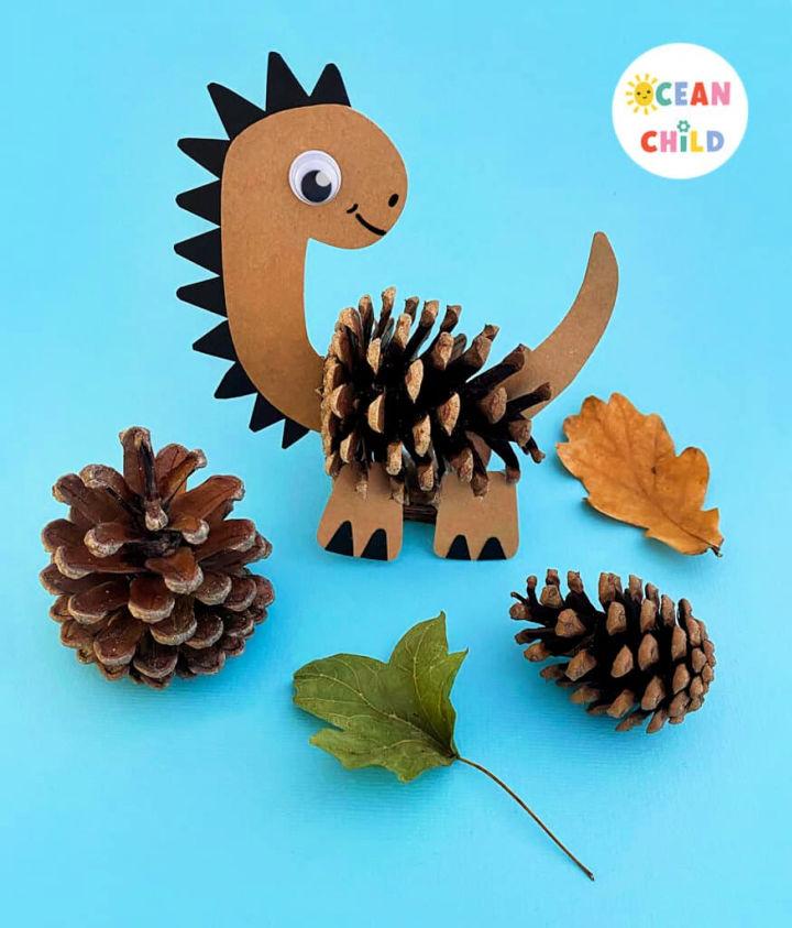 Pinecone Dinosaur Craft for Kids